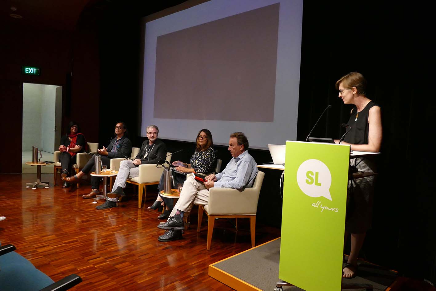 Event: (L to R) Elizabeth Grant, Albert L. Refiti, Daniel Glenn, Carroll Go-Sam, Paul Memmott and Kelly Greenop